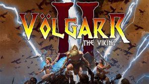 –ü—Ä–æ–º–æ-–∏–∑–æ–±—Ä–∞–∂–µ–Ω–∏–µ –∏–≥—Ä—ã Volgarr the Viking 2, –Ω–∞ –∫–æ—Ç–æ—Ä–æ–º –∏–∑–æ–±—Ä–∞–∂–µ–Ω—ã –≥–ª–∞–≤–Ω—ã–π –≥–µ—Ä–æ–π –≤–∏–∫–∏–Ω–≥ –í–æ–ª–≥–∞—Ä—Ä –∏ –µ–≥–æ —Å–æ—é–∑–Ω–∏–∫–∏ –≤ –±–æ—é –ø—Ä–æ—Ç–∏–≤ –∞—Ä–º–∏–∏ —Å–∫–µ–ª–µ—Ç–æ–≤ –Ω–∞ —Ñ–æ–Ω–µ –º–æ–ª–Ω–∏–π –∏ —Ç–µ–º–Ω–æ–≥–æ –Ω–µ–±–∞.